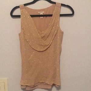 J. Crew size 0 gold cowel neck blouse xs